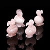 Natural Rose Quartz Carved Dodo Bird Figurines PW-WGE0216-01-1