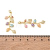 Brass Micro Pave Clear Cubic Zirconia Pendants CU-CBA6B6F-13G-3