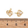 SHEGRACE Valentine's Day Brass Clear Cubic Zirconia Charms XGRQ3P465-595G-3