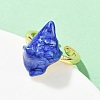 Brass Enamel Adjustable Cuff Rings for Women RJEW-G357-01C-3