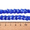 Opaque Glass Beads Strands GLAA-N073-01G-4
