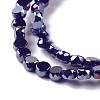 Electroplate Glass Beads Strands GLAA-E036-04A-4