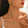 Stainless Steel Spiral Sun Earrings & Necklaces Sets for Women Party and Occasion VJ3176-3