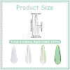 100Pcs 4 Colors Baking Paint Transparent Glass Pendants FIND-SC0023-48-2
