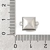 Brass Micro Pave Clear Cubic Zirconia and Glass Connector Charms KK-N289-15P-3