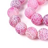 Dyed Natural Weathered Agate Beads Strands G-T144-28-3