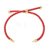 Adjustable Round Braided Microfiber Leather Cord Bracelet Making KK-CBAC260-01G-29-1