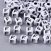 White Opaque Acrylic Beads LS-X-MACR-R869-02F-1