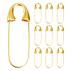 10Pcs Brass Safety Pins KK-HS0002-18-1