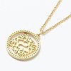 Brass Micro Pave Clear Cubic Zirconia Pendant Necklaces NJEW-J059-01S-3