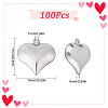 100Pcs 316 Surgical Stainless Steel Pendants STAS-SC0004-47-2