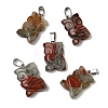 Natural African Bloodstone Pendants G-B127-09P-05-2