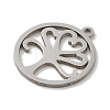 Non-Tarnish 201 Stainless Steel Pendants STAS-E206-03P-04-2