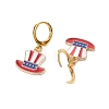 5 Pairs 5 Styles Independence Day Brass Huggie Hoop Earring Sets EJEW-JE05856-5