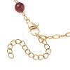 Natural Amber Beads Link Bracelets BJEW-JB13484-02-4