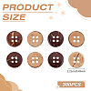 300Pcs Coconut Buttons BUTT-ME0001-25B-2
