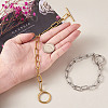 304 Stainless Steel Paperclip Chain Bracelets BJEW-TA0003-04-14