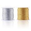 2 Rolls 2 Colors 6-Ply Round PET Metallic Thread MCOR-TA0001-03B-1