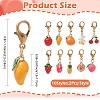 Brass Enamel Pendant Decorations HJEW-YW00573-10-4