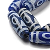 Blue Tibetan Style dZi Beads Strands TDZI-NH0001-B14-01-4