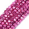 Transparent Electroplate Glass Beads Strands X1-EGLA-Q131-01A-08-1