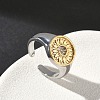 Brass Micro Pave Clear Cubic Zirconia Cuff Rings RJEW-G364-01GP-01-3