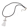 Seed Beads Loom Angel Pendant Necklaces NJEW-MZ00061-03-4