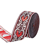Ethnic style Embroidery Polyester Ribbons OCOR-WH0077-27B-1