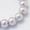 Baking Painted Pearlized Glass Pearl Round Bead Strands HY-Q330-8mm-25-2
