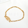 201 Stainless Steel Figaro Chains Link Bracelets MT8282-2