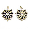 Brass Micro Pave Cubic Zirconia Pendants ZIRC-N039-055A-NF-1