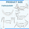 5Pcs 5 Styles Iron & Alloy Charm Shoes Chain with Alloy Clasp and ABS Beads DIY-PH0038-90-2