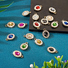  18Pcs 9 Colors UV Plating Alloy Pendants ALRI-TA0001-20-13