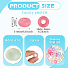200Pcs Frosted Acrylic Beads FACR-TA0001-12-4