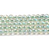 Electroplate Transparent Glass Beads Strands GLAA-H021-01B-FR07-2