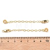 Brass Enamel ABS Imtation Pearl End with Chain KK-B129-27G-01-3