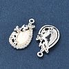 Brass Micro Pave Clear Cubic Zirconia Pendants KK-C168-28S-2