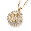 304 Stainless Steel Pendant Necklaces NJEW-O108-26G-1