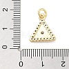 Rack Plating Brass Clear Cubic Zirconia Pendants KK-M293-19G-3