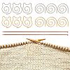 2Pcs Bamboo Single Pointed Knitting Needles TOOL-CP0001-38-1