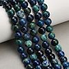Natural Azurite Beads Strands G-G475-A04-8mm-1