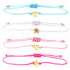 4Pcs Fashion Braided Nylon Cord Bracelets QL9217-5