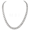1Pc 304 Stainless Steel Cuban Link Chain Necklaces for Men Women NJEW-SP0001-23A-1