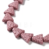 Triangle Dyed Natural Lava Rock Beads Strands G-O126-04A-05-3