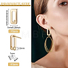 16Pcs Brass Rectangle Stud Earring Findings KK-BC0008-51-2
