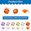   300Pcs 6 Colors Diamond Shape Grade A Cubic Zirconia Cabochons ZIRC-PH0001-43B-02-2