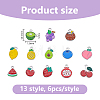 78Pcs 13 Styles Mixed Fruit Alloy Enamel Charms ENAM-DC0002-31P-2