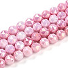 Anti-Tarnish Electroplate Glass Beads Strands GLAA-N010-8mm-09-1