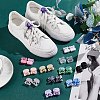 12 Pairs 12 Colors Plastic Shoelaces Buckle Lock FIND-FG0003-90-4