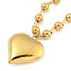 304 Stainless Steel Heart Pendant Necklaces for Women NJEW-Z040-03G-2
